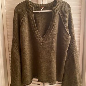 Free People Wool Sweater - Bell Sleeve